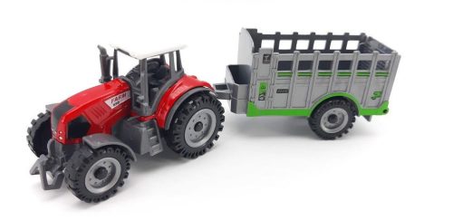 Kovový Traktor s ohrádkou 19cm