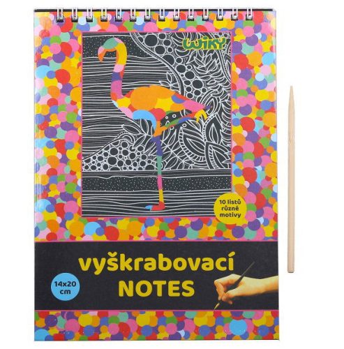 Vyškrabovací notes s perom 14x20cm/10listov