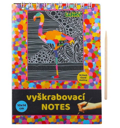 Vyškrabovací notes s perom 10x14cm/10listov