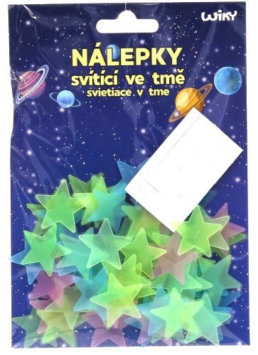 Nálepky svietiace v tme hviezdy