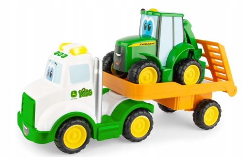 John Deere Kids Traktor vontatóval 37 cm