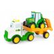 John Deere Kids Traktor vontatóval 37 cm