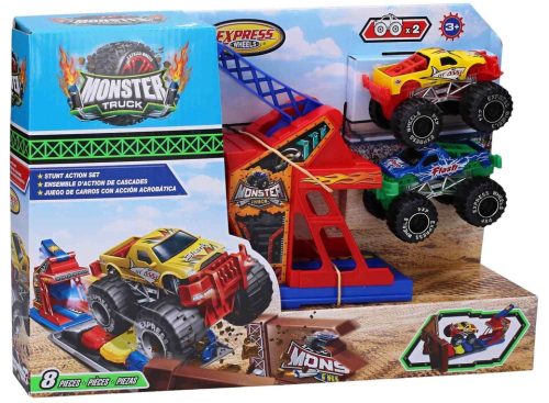 Monster truck kaszkadőr pálya+2xautó