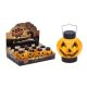 Halloween dekoráció világító tök lámpás 8 x 7 cm (többféle) 1 db