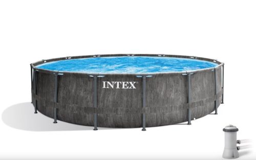 Intex 26742 NP Medence Prism Frame Greywood 457x122 cm