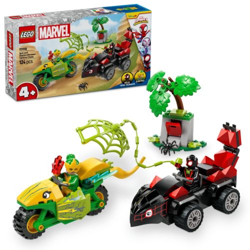 LEGO Marvel 11198 Spin és Electro: Üldözés a dinójárművel