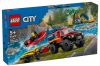 LEGO City 60412 4x4 Tűzoltóautó mentőcsónakkal