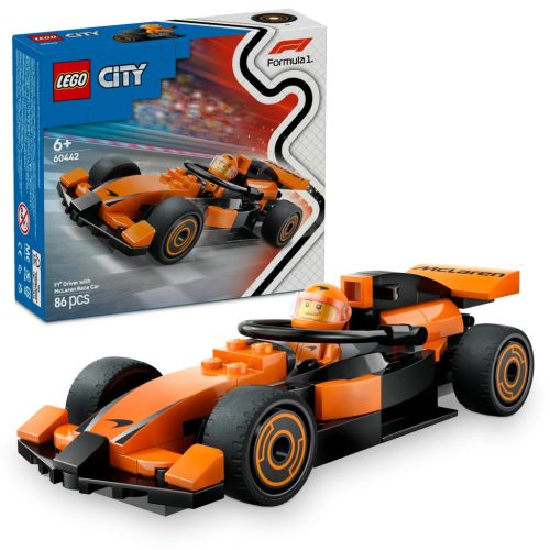 LEGO City 60442 F1®-es pilóta McLaren versenyautóval