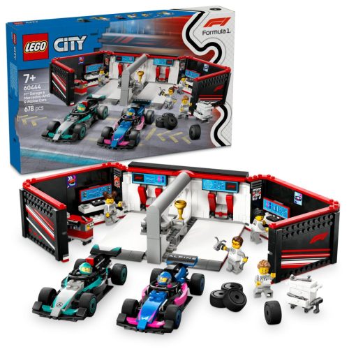 LEGO City 60444 F1®-es garázs, Mercedes-AMG és Alpine autók