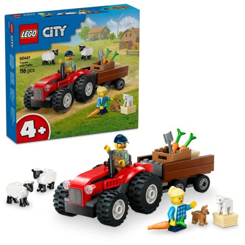 LEGO City 60461 Piros traktor, utánfutó és juhok