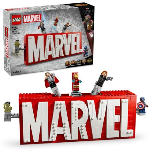 LEGO Marvel 76313 MARVEL logó és minifigurák