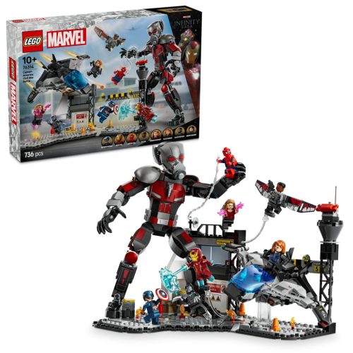 LEGO Marvel 76314 Amerika Kapitány: Polgárháború csatajelenet