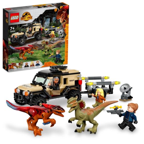 LEGO Jurassic World 76951 Pyroraptor és Dilophosaurus szállítás