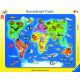 Ravensburger puzzle Világtérkép állatokkal 30 db