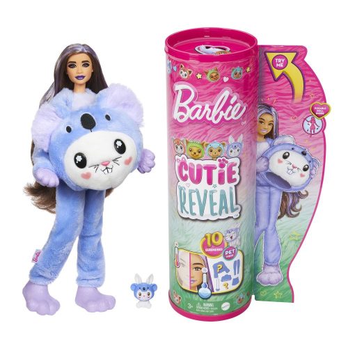 Barbie - Cutie Reveal Barbie baba jelzmezben - nyuszi, koala