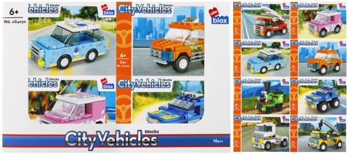 Stavebnica Alleblox City Vehicles 54-58ks/8druhov