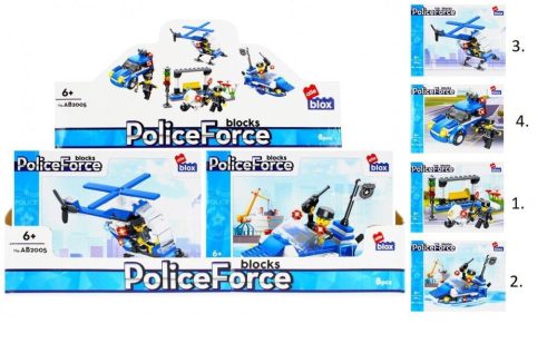 Stavebnica Alleblox PoliceForce 96-103ks/4druhy