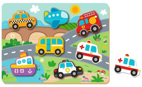 2Kids Toys Vkládacie puzzle Doprava