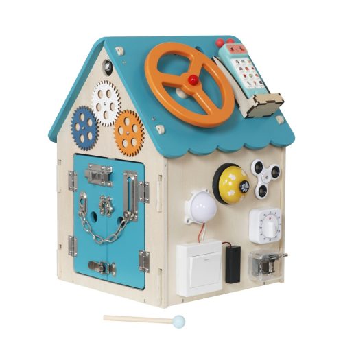 2Kids Toys Activity board Domček tyrkysový