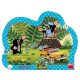 Dino puzzle Kisvakond sárga autóval 25 db