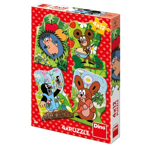 Dino puzzle Kisvakond 4x12 db