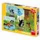 Dino puzzle Kisvakond 3x55 db