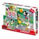Dino puzzle Mickey egér és Minnie egér sportolók 3x55 db 165 db
