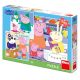 Dino Peppa malac boldog délutánja puzzle 3x55db 165 db