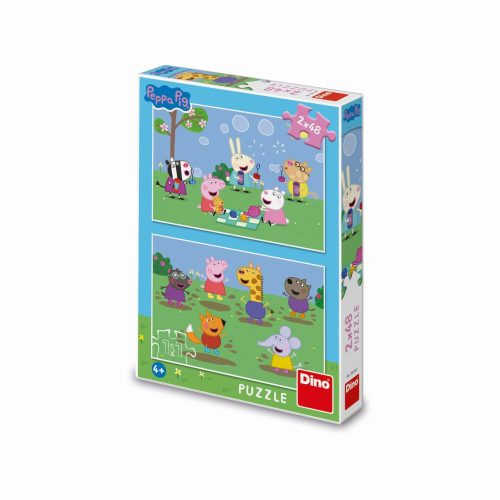 Dino puzzle Peppa malac és barátai 2x48db 96 db