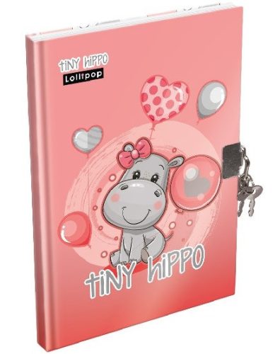 Pamätník so zámkom A5 Lollipop Tiny Hippo