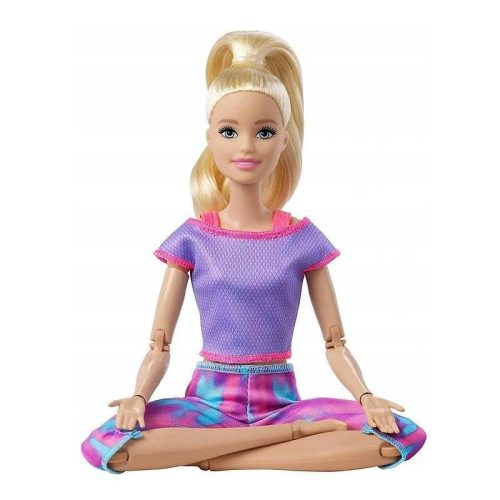 Mattel Barbie Hajlékony jógababa lila ruhában