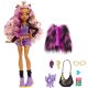 Mattel Monster High Clawdeen Wolf baba lila csíkos hajjal és kiskutyával