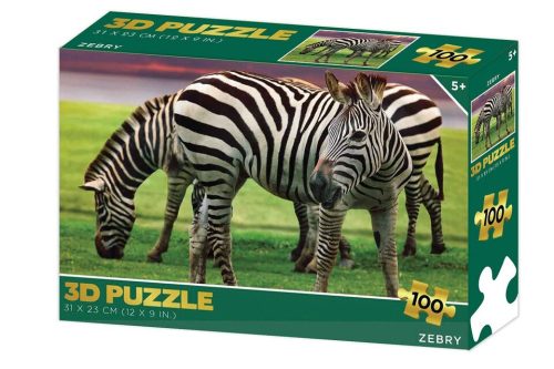 Puzzle 3D Zebrák 100 darab