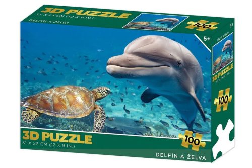 Puzzle 3D Delfin és teknős 100 db