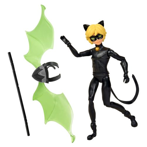 Miraculous Katicabogár és Fekete Macska Fekete Macska figura Battle Wings kiegészítővel