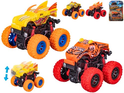 Autó Monster Crazy Truck lendkeréken 9cm