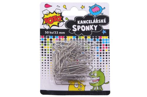 Kancelárske sponky 33mm 50ks