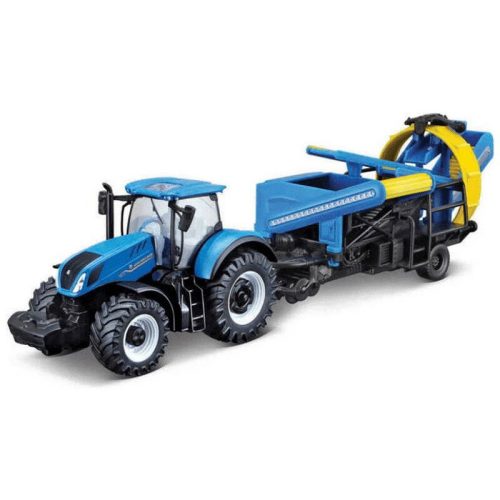 Bburago 1:50 Traktor New Holland T7.315 kultivátorral