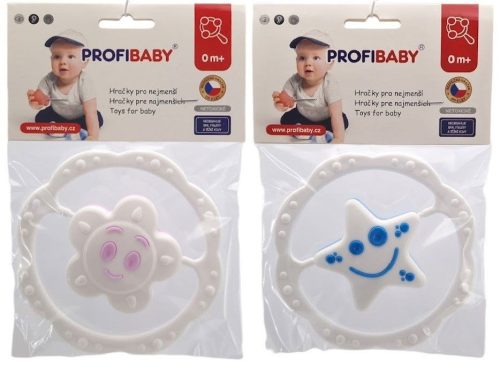 Profibaby Hrkálka kruh hviezdička, slniečko 12cm