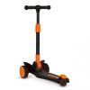 Lionelo Timmy összecsukható gyerek roller LED-es fényekkel 50kg-ig fekete-narancssárga
