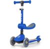 Milly Mally Hulajnoga Fuzzy 2 az 1-ben gyerek roller, világítós kerekekkel, kék 50kg-ig