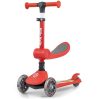 Milly Mally Hulajnoga Fuzzy 2 az 1-ben gyerek roller, világítós kerekekkel, piros 50kg-ig