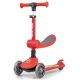 Milly Mally Hulajnoga Fuzzy 2 az 1-ben gyerek roller, világítós kerekekkel, piros 50kg-ig