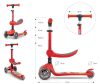 Milly Mally Hulajnoga Fuzzy 2 az 1-ben gyerek roller, világítós kerekekkel, piros 50kg-ig