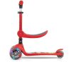 Milly Mally Hulajnoga Fuzzy 2 az 1-ben gyerek roller, világítós kerekekkel, piros 50kg-ig