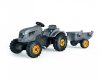 Smoby Stronger XXL pedálos gyerek traktor utánfutóval szürke 161 x 59 x 56 cm