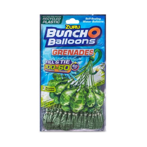 ZURU Bunch O Balloons Grenades gránát önzáró vízilufi (vízibomba) 100 db-os készlet