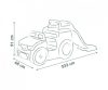 Smoby Adventure Car 1,5m-es csúszda homokozóval 233 x 68 x 91 cm