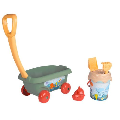 Smoby húzható gyerek kézikocsi homokozó készlettel