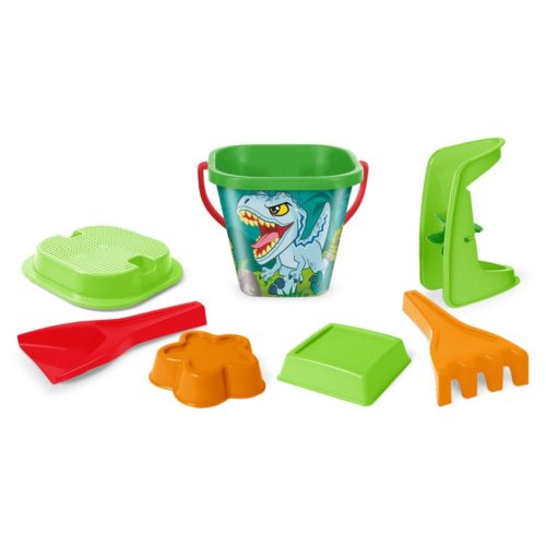 Wader homokozó készlet 7 db-os színes Jurassic World Explorer dinoszauruszos